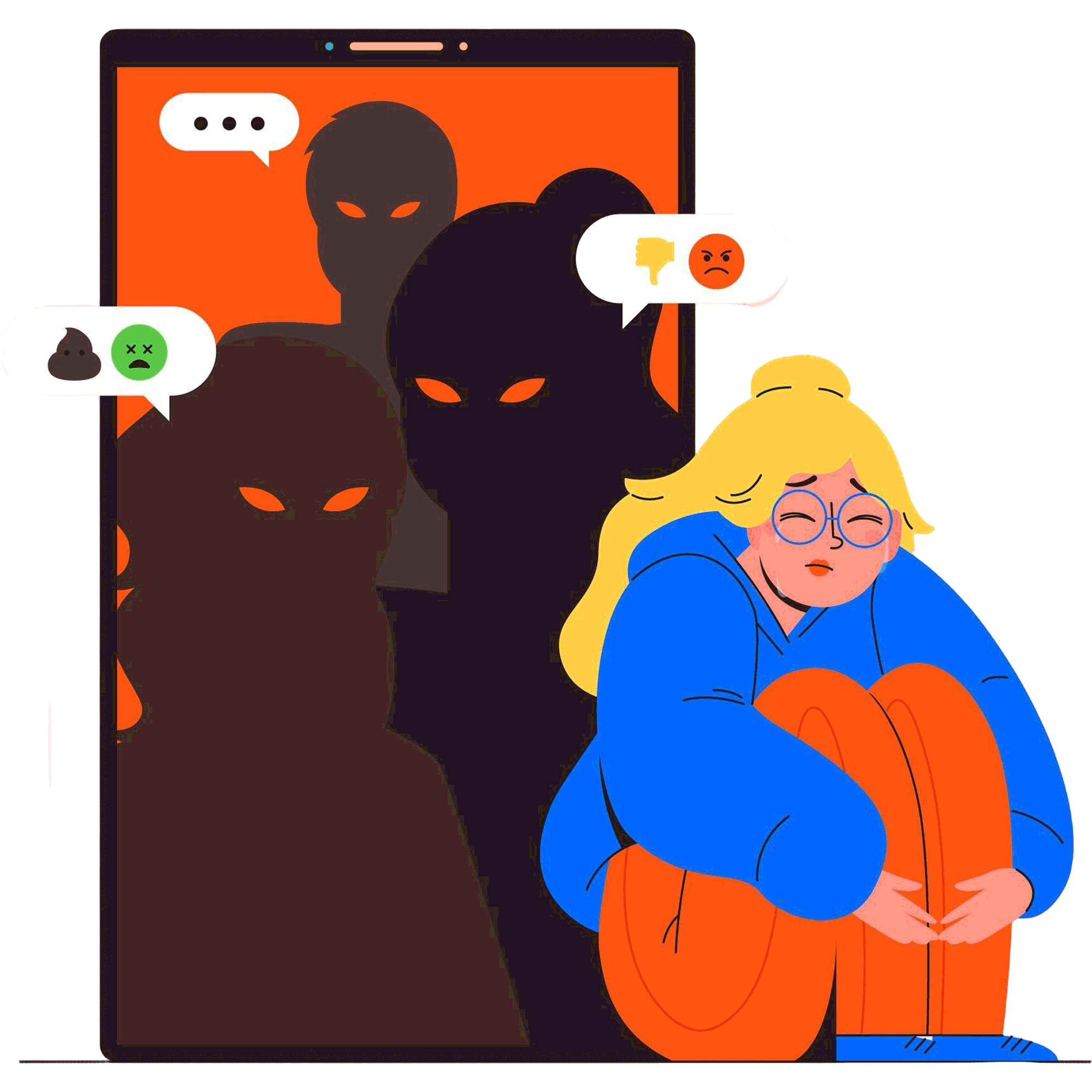 Illustration of support for blackmail and sextortion awareness